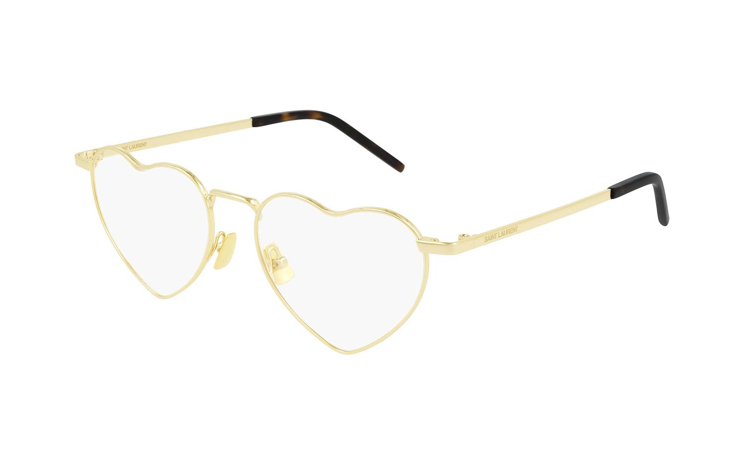 SL 301 Loulou Heart Shaped Sunglasses in Gold - Saint Laurent